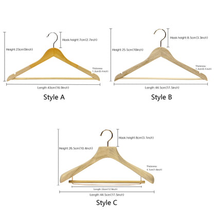 Natural Camphor Wood Hanger Wardrobe Clothing Store Home Suit Clothes Hanging Non-Slip Hanger ,Smooth White Finish Wooden Dress Hangers50pcs