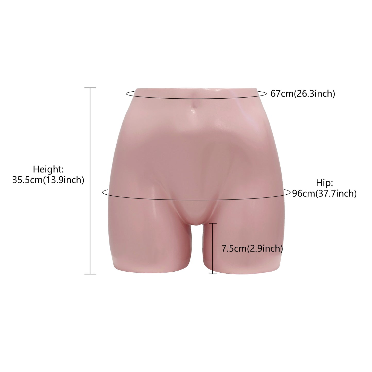 DE-LIANG Female Fiberglass Hip Mannequin | Lingerie & Swimwear Display Form 3 Tones