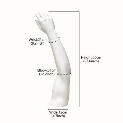 DE-LIANG Fiberglass Fashion Male Sport Mannequin Torso,Elbow,Arms,Waist And Hip Protector Props,Silver Mannequin Props for Athletic Brace Display