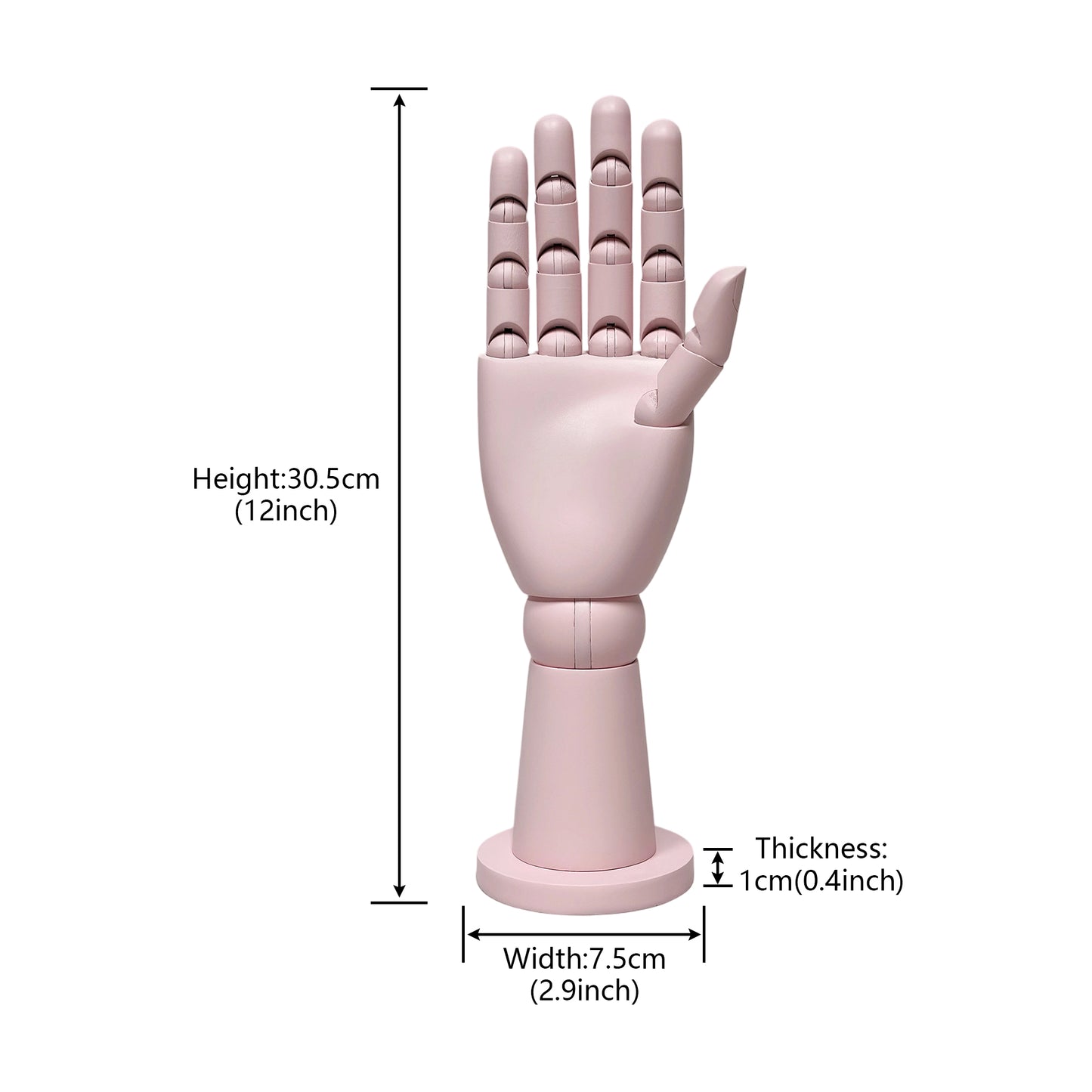 DE-LIANG Wall Mount Mannequin Hand, Mechanical Wood Jewelry Display Stand for Boutiques