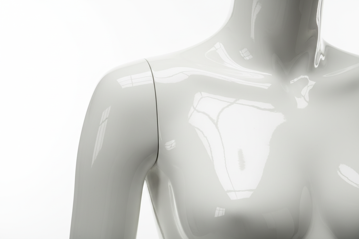 DE-LIANG Female Full Body Mannequin,Glossy Finish Fiberglass Realistic Dress Form Display,Elegant Standing Window Display Model for Clothing Stores, Boutiques & Fashion Exhibitions