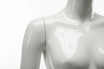 DE-LIANG Female Full Body Mannequin,Glossy Finish Fiberglass Realistic Dress Form Display,Elegant Standing Window Display Model for Clothing Stores, Boutiques & Fashion Exhibitions