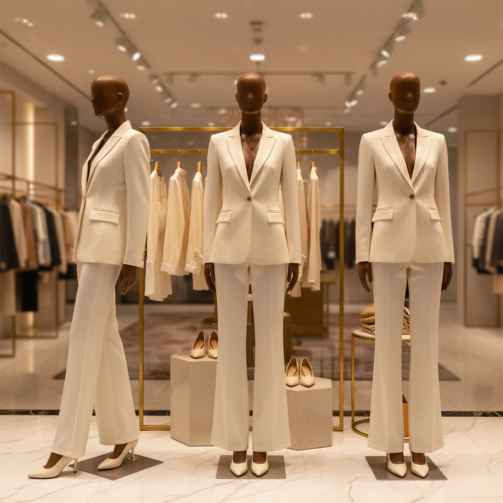 Luxury Boutique Window - Cream Blazer