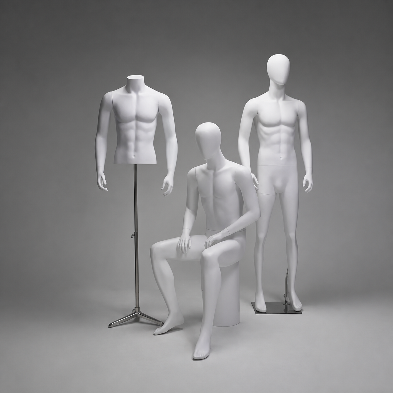 DELIANG Male Full Body Mannequin | Matte Finish | 193cm Muscular Display Form for Retail & Window