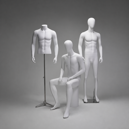 DELIANG Male Full Body Mannequin | Matte Finish | 193cm Muscular Display Form for Retail & Window