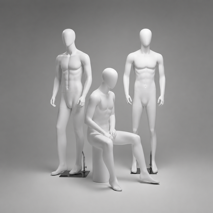 DELIANG Male Full Body Mannequin | Matte Finish | 193cm Muscular Display Form for Retail & Window