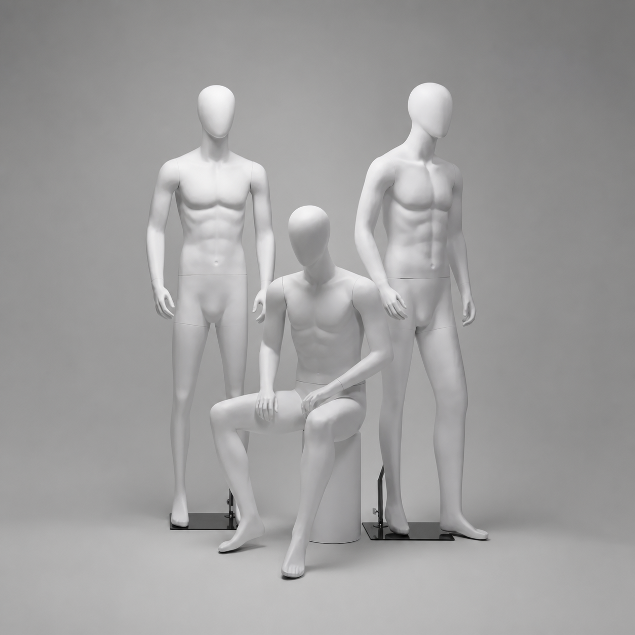 DELIANG Male Full Body Mannequin | Matte Finish | 193cm Muscular Display Form for Retail & Window