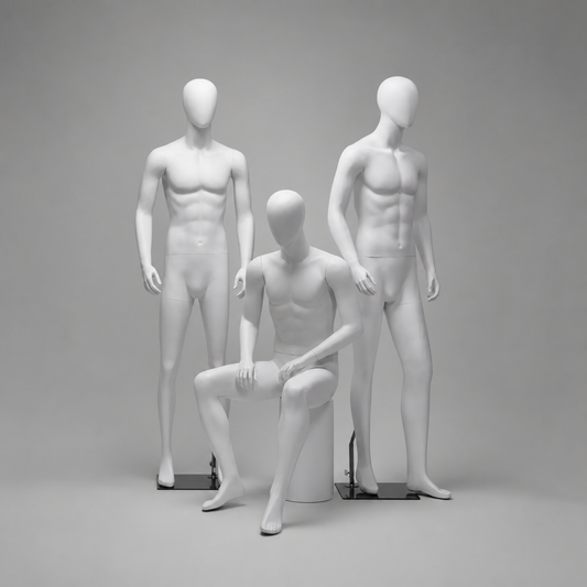 DELIANG Male Full Body Mannequin | Matte Finish | 193cm Muscular Display Form for Retail & Window