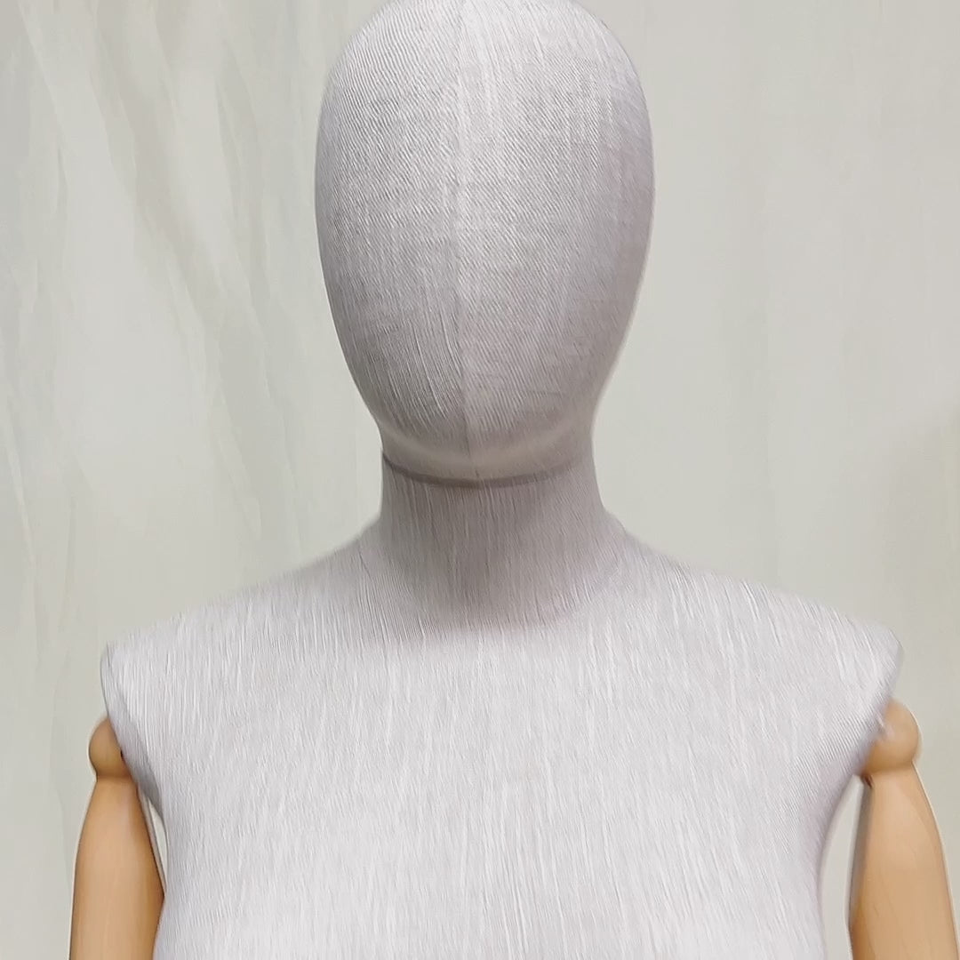Female Adult Mannequin Torso With Stand, Half Body Woman Display Linen  Dress Form Adjustable Height,flexible Wooden Arms for Clothing. 