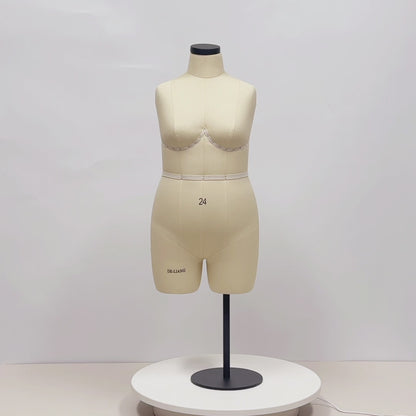 DE-LIANG Half Scale Dress Form,Miniature Sewing Half Size Mannequin,Woman 1：2 Mini Dressmaker Dummy, Female Half Size Tailor Mannequin for Pattern Draping, 1 pcs, Size 24(NOT ADULT FULL SIZE)