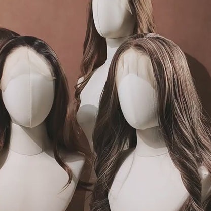 DE-LIANG Linen Mannequin Head Stand for Wigs Hats Scarves Display with Adjustable Base