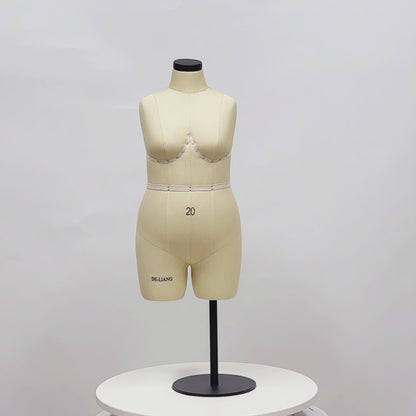 DE-LIANG Maniquí de costura en miniatura, maniquí de media escala, diseño de maniquí de modista a escala femenina, modelo de patrón educativo, talla 20 (no talla adulta)