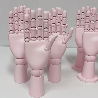DE-LIANG 2-in-1 Solid Wood Articulated Mannequin Hand for Jewelry & Scarf Display