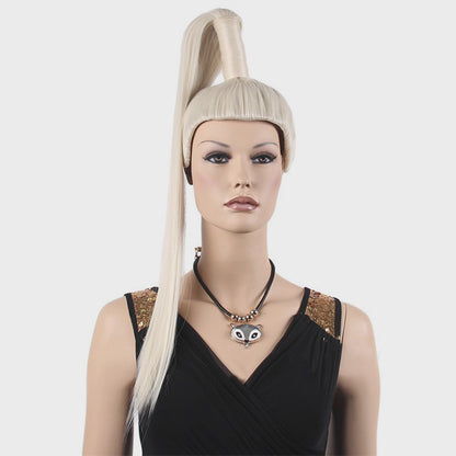 DE-LIANG Clearance Female Head Mannequin Wig Display,Colorful Hard Shell Ponytail Wig Display Mannequin Head,Use for barbershop/Clothing Shop Design Ideas and Wig Shop InteriorDesign DL2379