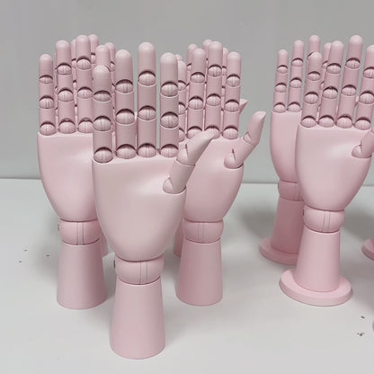 DE-LIANG Wall Mount Mannequin Hand, Mechanical Wood Jewelry Display Stand for Boutiques