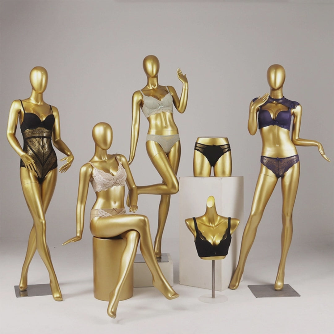 Gold Female Lingerie Mannequin