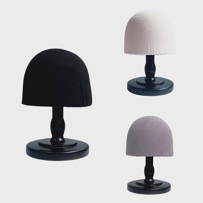 Porte-chapeau mannequin, support à chapeau en bois, présentoir à chapeau, présentoir artisanal, bloc à chapeau, porte-chapeau, support en bois amovible, support à chapeau pour coiffure