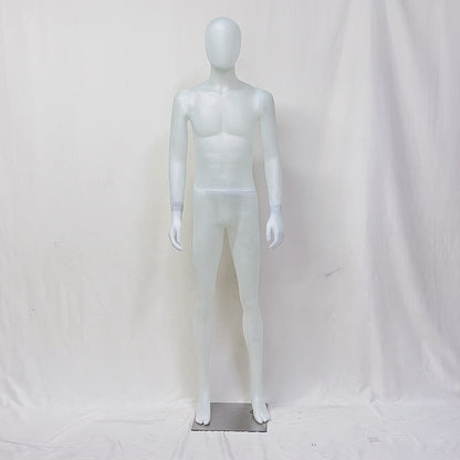 DE-LIANG Luxury Transparent Ghost Mannequin - Male & Female Full Body Clear Display with Head | Modern Aesthetic Retail Props for Boutique, Window Display & Fashion Photography