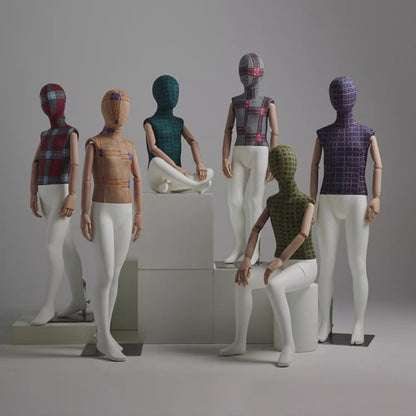 checkered child mannequin full body