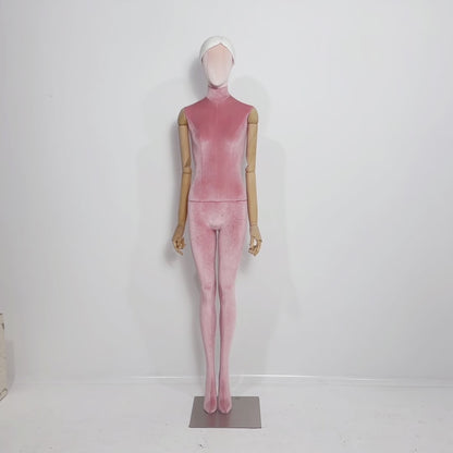 DE-LIANG Full Body Fabric Velvet Flocked Mannequin for Retail Boutique Window Displays