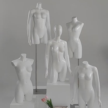 DE-LIANG Female Lingerie Mannequin | Half Body Torso Dress Form for Underwear Display