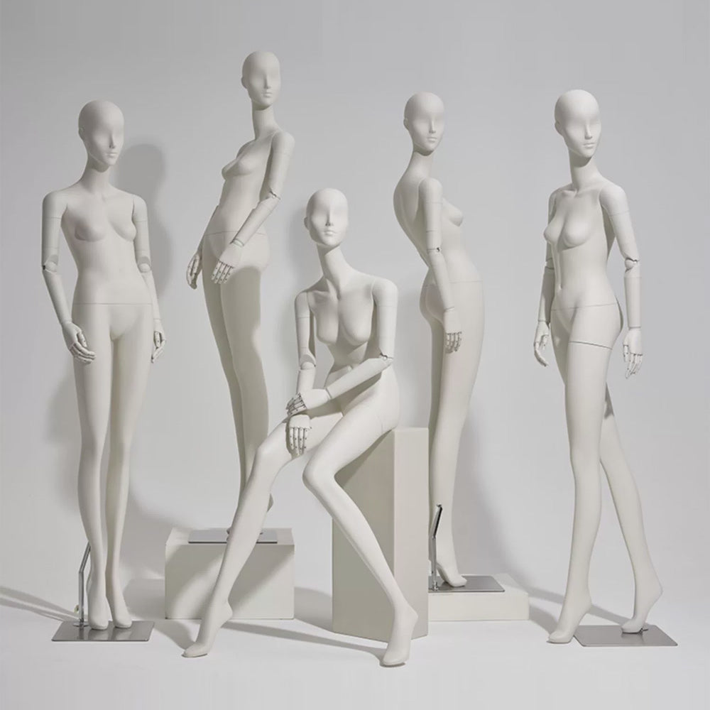 DE-LIANG Luxury White Full Body Female Mannequin (Realistic Display)