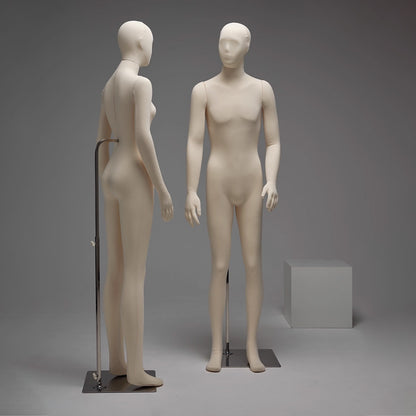 Professional dress form mannequin with abstract head design