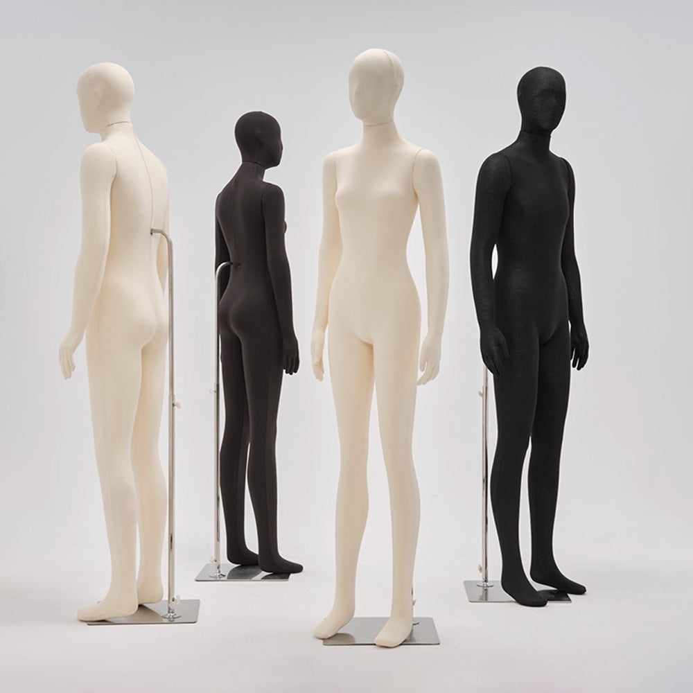 Professional dress form mannequin with abstract head design