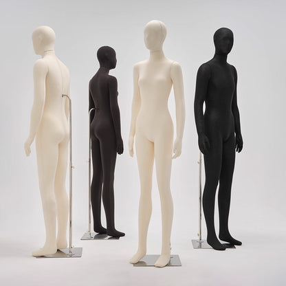 Professional dress form mannequin with abstract head design