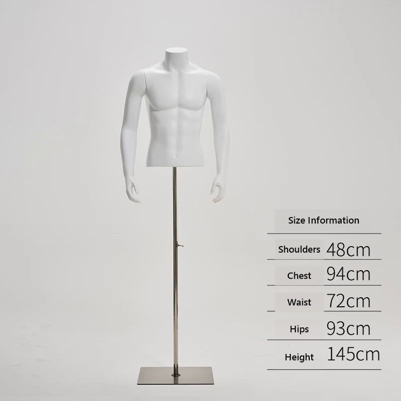 DELIANG Male Full Body Mannequin | Matte Finish | 193cm Muscular Display Form for Retail & Window