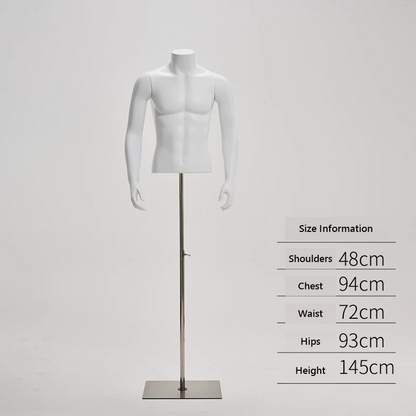 DELIANG Male Full Body Mannequin | Matte Finish | 193cm Muscular Display Form for Retail & Window