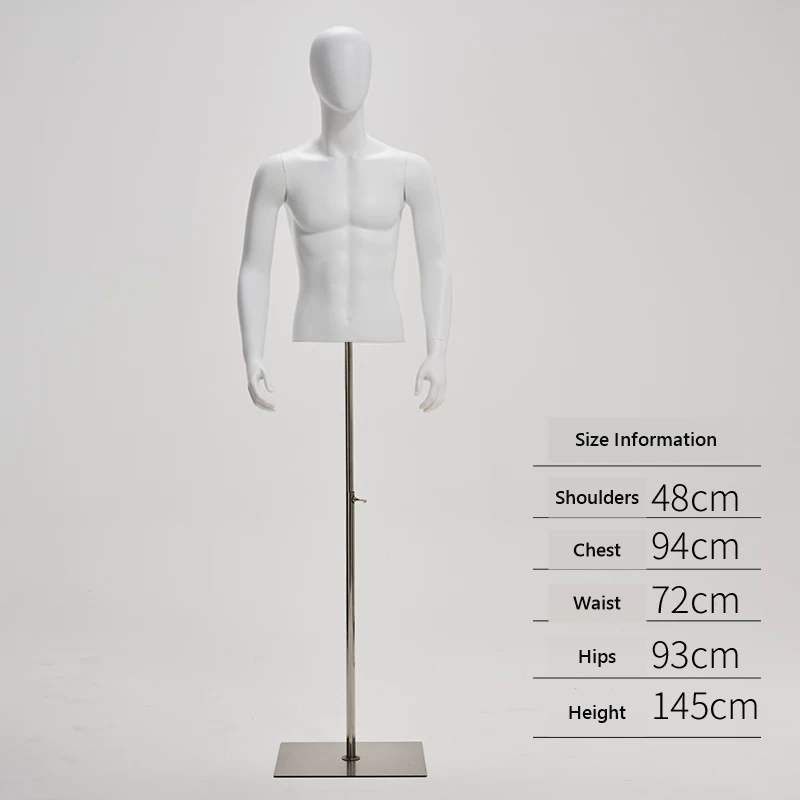 DELIANG Male Full Body Mannequin | Matte Finish | 193cm Muscular Display Form for Retail & Window