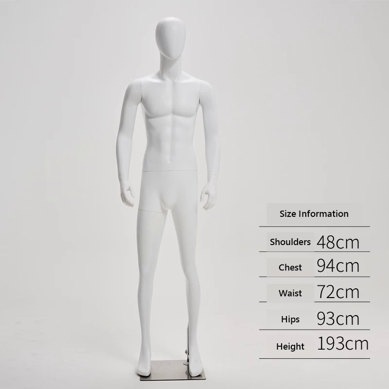 DELIANG Male Full Body Mannequin | Matte Finish | 193cm Muscular Display Form for Retail & Window