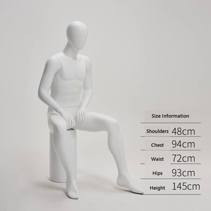 DELIANG Male Full Body Mannequin | Matte Finish | 193cm Muscular Display Form for Retail & Window
