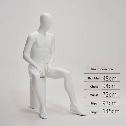 DELIANG Male Full Body Mannequin | Matte Finish | 193cm Muscular Display Form for Retail & Window