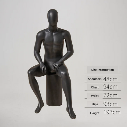 DELIANG Male Full Body Mannequin | Matte Finish | 193cm Muscular Display Form for Retail & Window