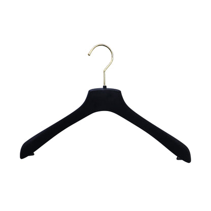 DE-LIANG Luxury Black Velvet Hanger,Coat Flocking Clothing Hanger, Clothing Display Rack, Bottom Clip Pant clothing hanger Non-slip,3 styles DE-LIANG