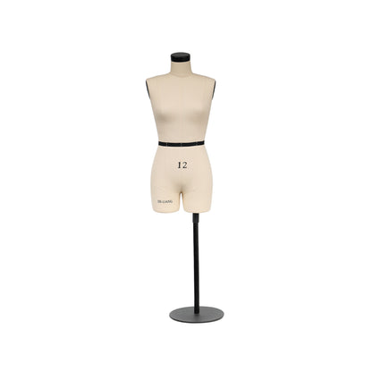 DE-LIANG Size 12 Half scale dress form, mini sewing tailor mannequin, female dressmaker dummy, half size soft arms for dress pattern making DE-LIANG