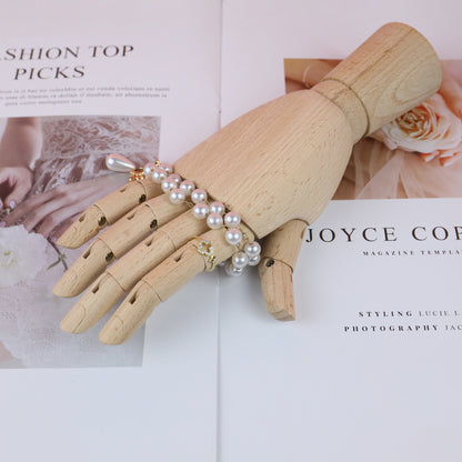 Fashion Solid Wooden Hand Mannequin,Right and Left Hands  Model Props,Flexible Fingers for Nail Gloves Ring Jewelry Store Window Display DE-LIANG