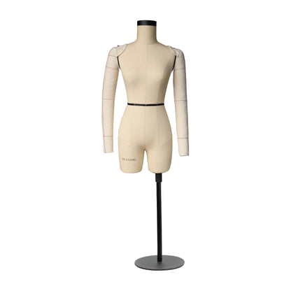 DE-LIANG Half Scale Dress Form 1:2 Size Sewing Half Size Mannequin Not Fully Pinable Dressmaker Dummy Female Torso Tailor Model for Draping,Size 6 Model DE-LIANG