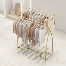 Load image into Gallery viewer, Creative clothes display stand,Golden X Shape High and Low Clothes Rack,Floor Style Shelf for Shop /Home Dress Form,Decoration Props Torso
