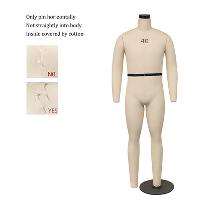 DE-LIANG Male Half Scale Full Body Dress Form,Mini 1/2 Scale Full Size Tailor Mannequin for Pattern Draping,82.5 cm Dressmaker Dummy Model DE-LIANG