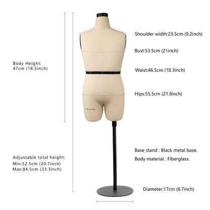 DL264 Half Scale Men Dress Form 1/2 Male tailor dummy trouser Mannequin with 32cm soft arms,half size male sewing form,48cm fitting form DE-LIANG