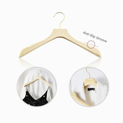 Luxury Wedding Dress Hangers,Flocking Non-slip Non-trace Hanger with Clips,Clothing Store Custom Style for Bridal Clothes Display DE-LIANG