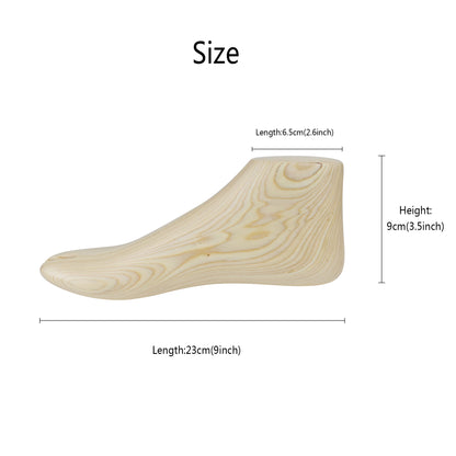 Female Wooden Foot Mannequin, Solid Feet Dress Forms Model for Shoes/Socks Window Rack Display,High-end 9 inch Mannequin Foot Torso, Toe DE-LIANG