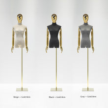 Load image into Gallery viewer, Newst Style Fashion Chrome Head Female Mannequin Torso,Half Body Mannequin Torso ,for Window Display
