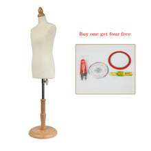 Load image into Gallery viewer, half scale dress form male miniature 1/3 1/4 1/2 tailor fitting dressmaker mannequin for school draping, mini fully pinable men sewing foam
