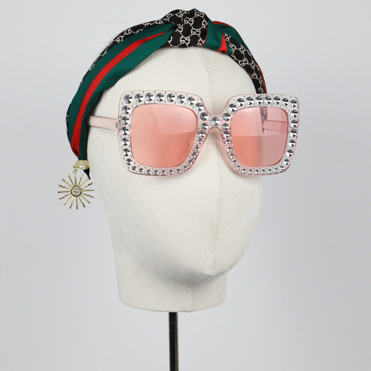 Fashion Mannequin Head, Linen Suede Female Mannequin Hat block ,Metal Hat Holder, High-grade Rack Accessories for Hair Boutique DE-LIANG