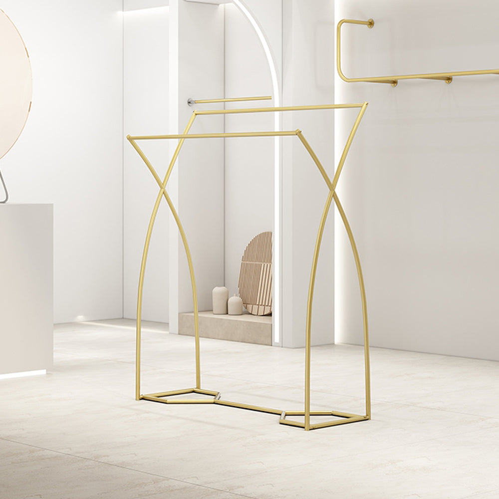 Creative clothes display stand,Golden X Shape High and Low Clothes Rac DE-LIANG Dress Forms Creative clothes display stand,Golden X Shape High and Low Clothes Rac DE-LIANG Dress Forms