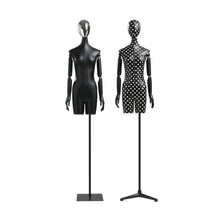 Load image into Gallery viewer, DE-LIANG Female half body adjustable height model, high end fabric mannequin window display props, adult women torso dress form for clothes
